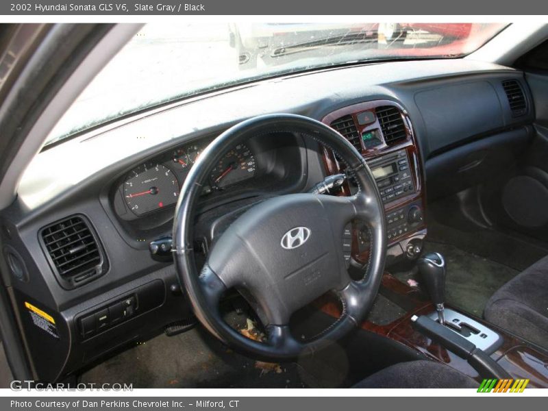 Slate Gray / Black 2002 Hyundai Sonata GLS V6