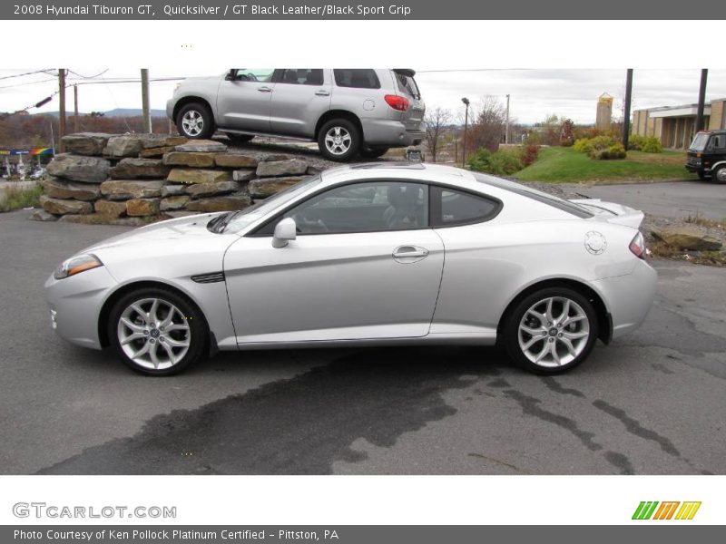 Quicksilver / GT Black Leather/Black Sport Grip 2008 Hyundai Tiburon GT