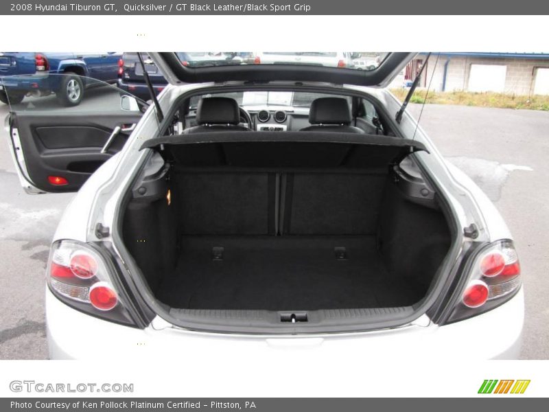 Quicksilver / GT Black Leather/Black Sport Grip 2008 Hyundai Tiburon GT