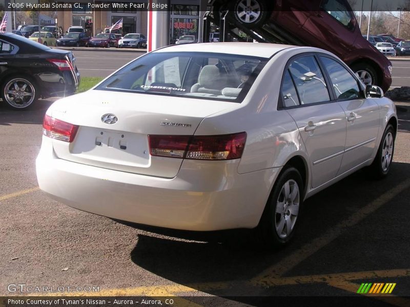 Powder White Pearl / Beige 2006 Hyundai Sonata GL
