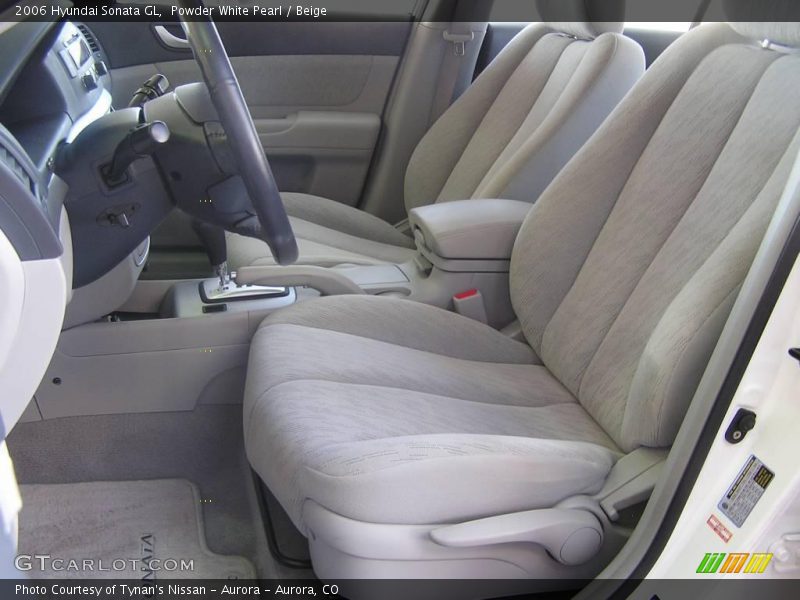 Powder White Pearl / Beige 2006 Hyundai Sonata GL