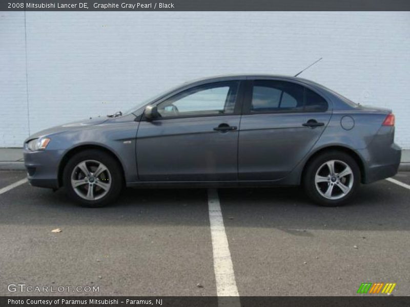 Graphite Gray Pearl / Black 2008 Mitsubishi Lancer DE