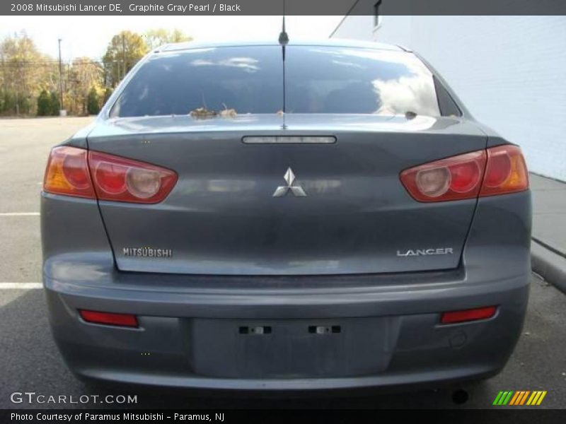 Graphite Gray Pearl / Black 2008 Mitsubishi Lancer DE