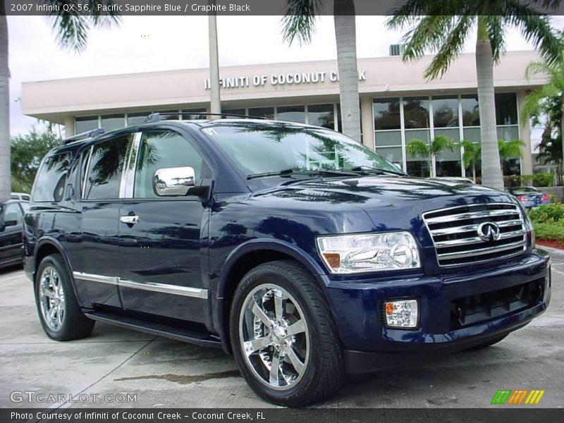 Pacific Sapphire Blue / Graphite Black 2007 Infiniti QX 56