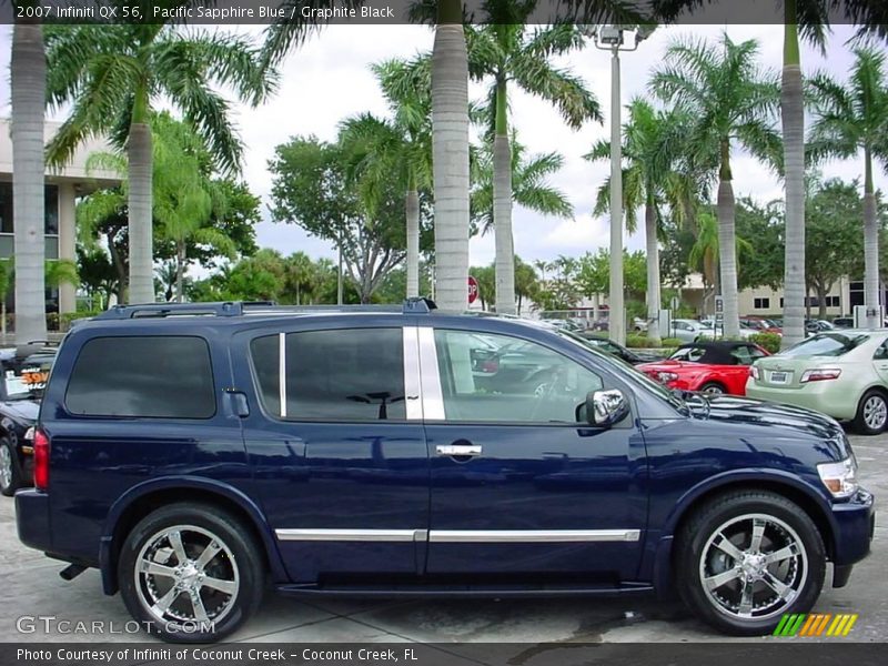 Pacific Sapphire Blue / Graphite Black 2007 Infiniti QX 56