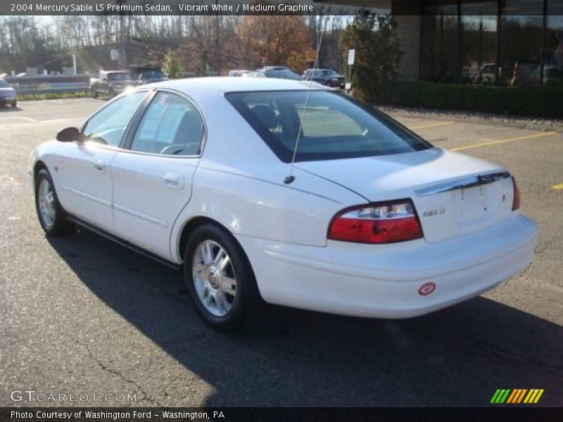 Vibrant White / Medium Graphite 2004 Mercury Sable LS Premium Sedan
