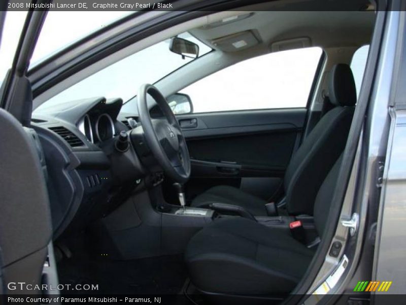 Graphite Gray Pearl / Black 2008 Mitsubishi Lancer DE