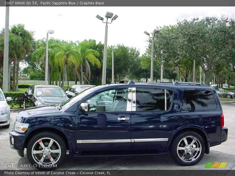 Pacific Sapphire Blue / Graphite Black 2007 Infiniti QX 56