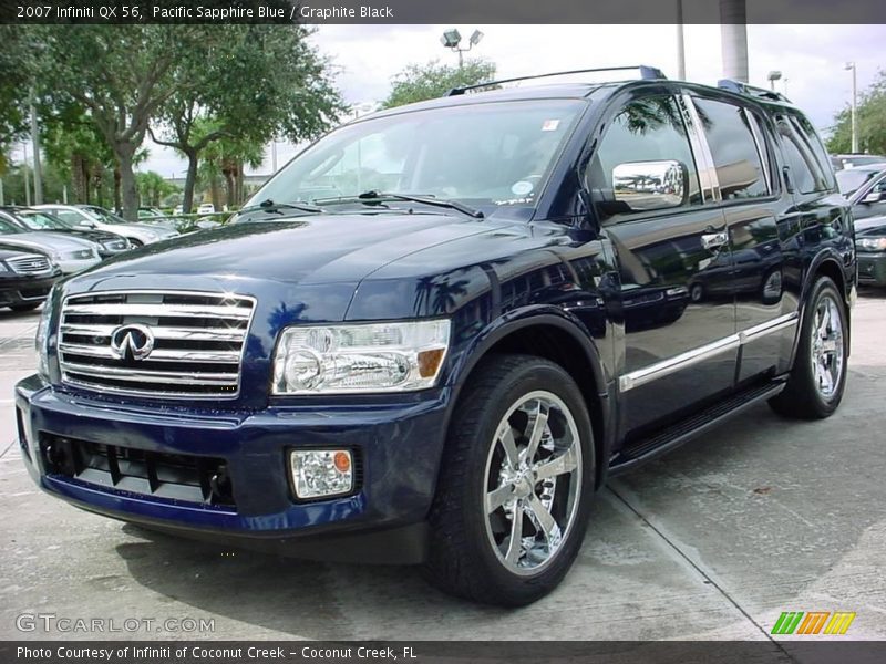 Pacific Sapphire Blue / Graphite Black 2007 Infiniti QX 56