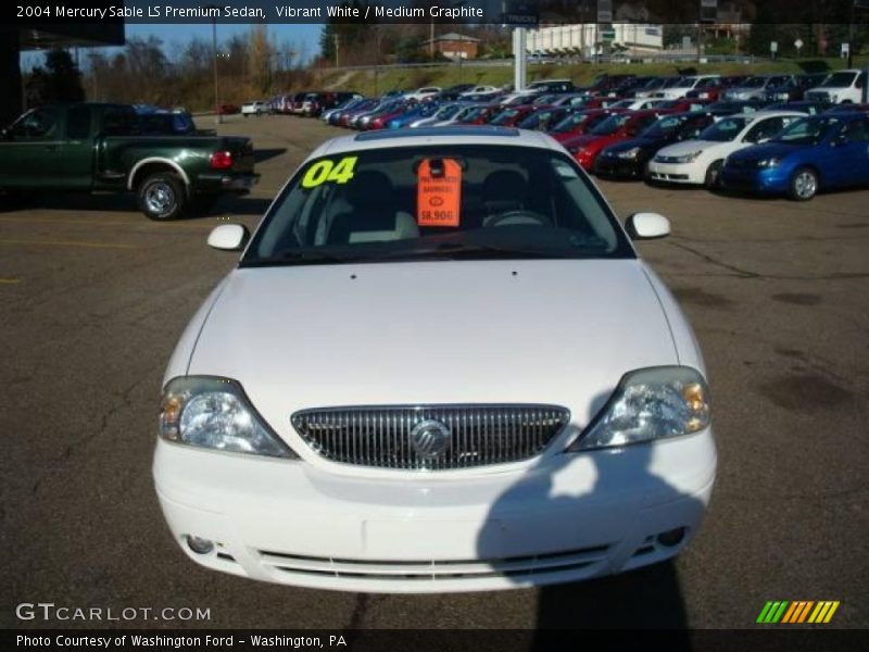 Vibrant White / Medium Graphite 2004 Mercury Sable LS Premium Sedan