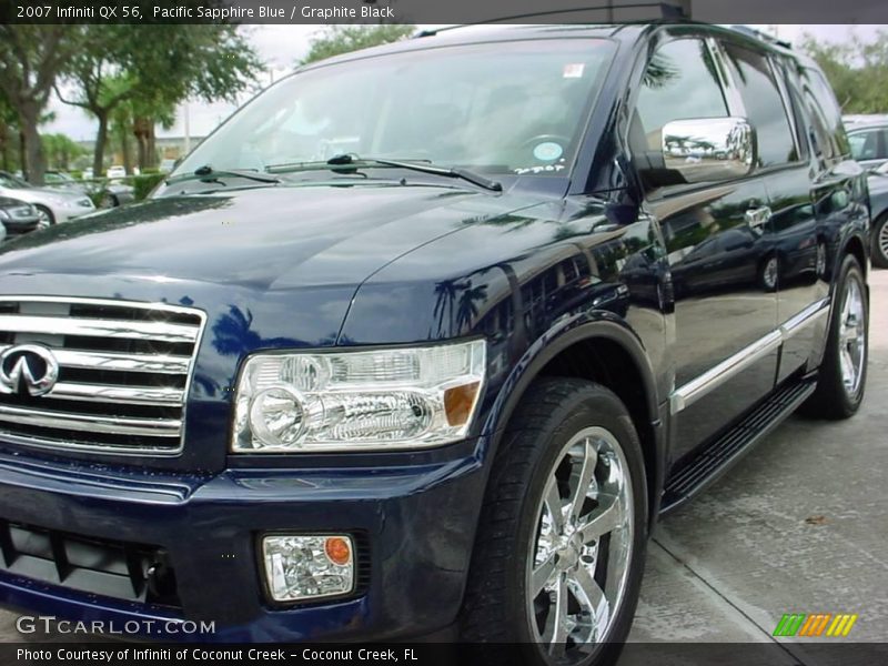 Pacific Sapphire Blue / Graphite Black 2007 Infiniti QX 56