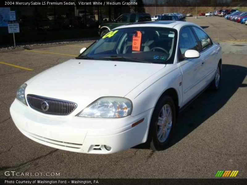 Vibrant White / Medium Graphite 2004 Mercury Sable LS Premium Sedan