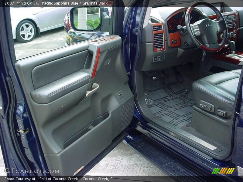 Pacific Sapphire Blue / Graphite Black 2007 Infiniti QX 56