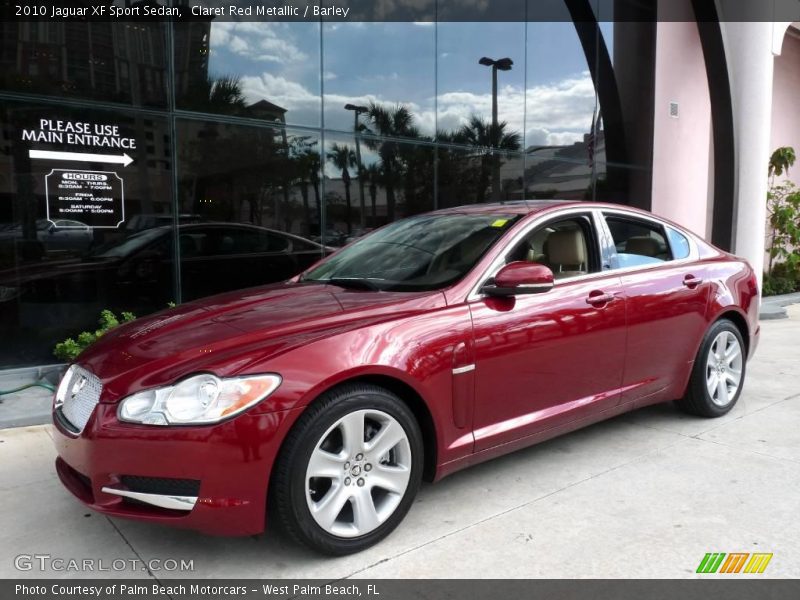 Claret Red Metallic / Barley 2010 Jaguar XF Sport Sedan