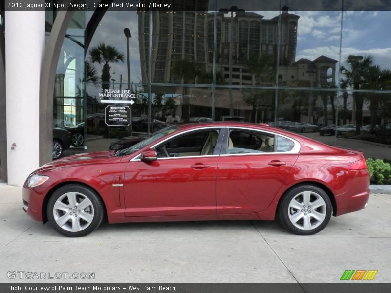Claret Red Metallic / Barley 2010 Jaguar XF Sport Sedan