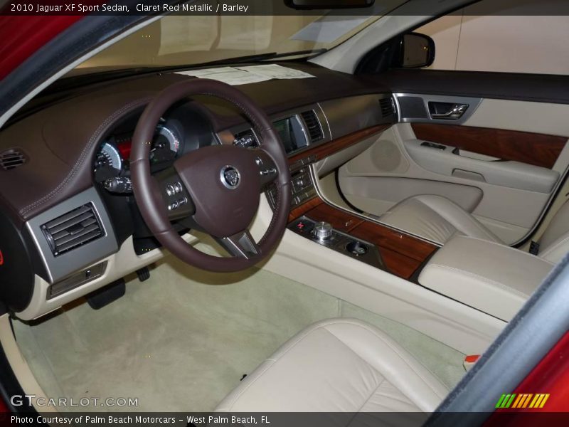 Claret Red Metallic / Barley 2010 Jaguar XF Sport Sedan