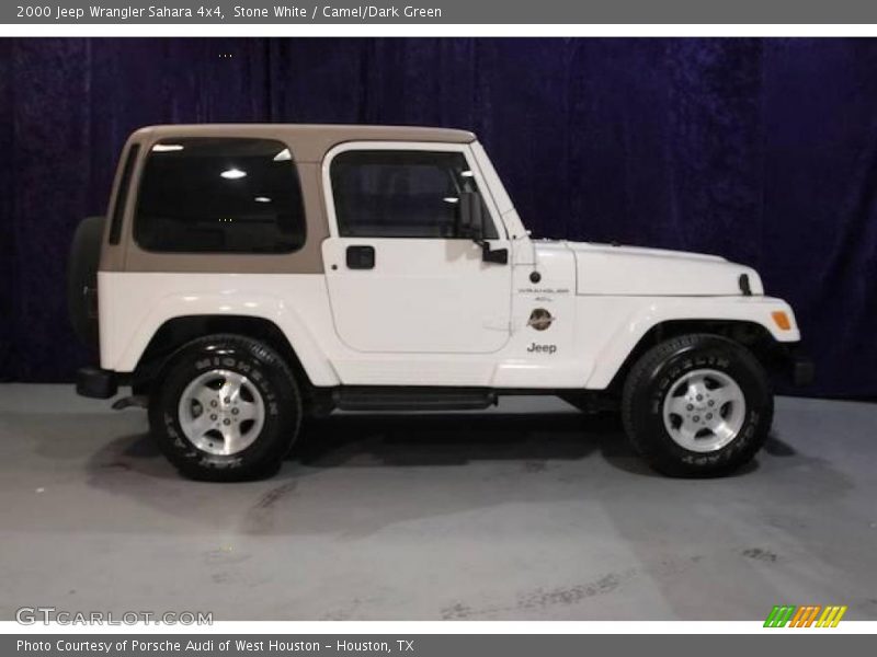 Stone White / Camel/Dark Green 2000 Jeep Wrangler Sahara 4x4