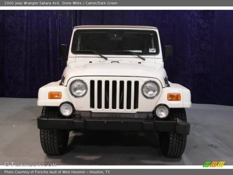 Stone White / Camel/Dark Green 2000 Jeep Wrangler Sahara 4x4