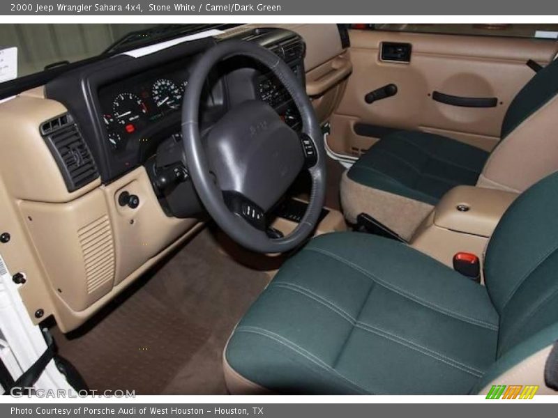 Stone White / Camel/Dark Green 2000 Jeep Wrangler Sahara 4x4