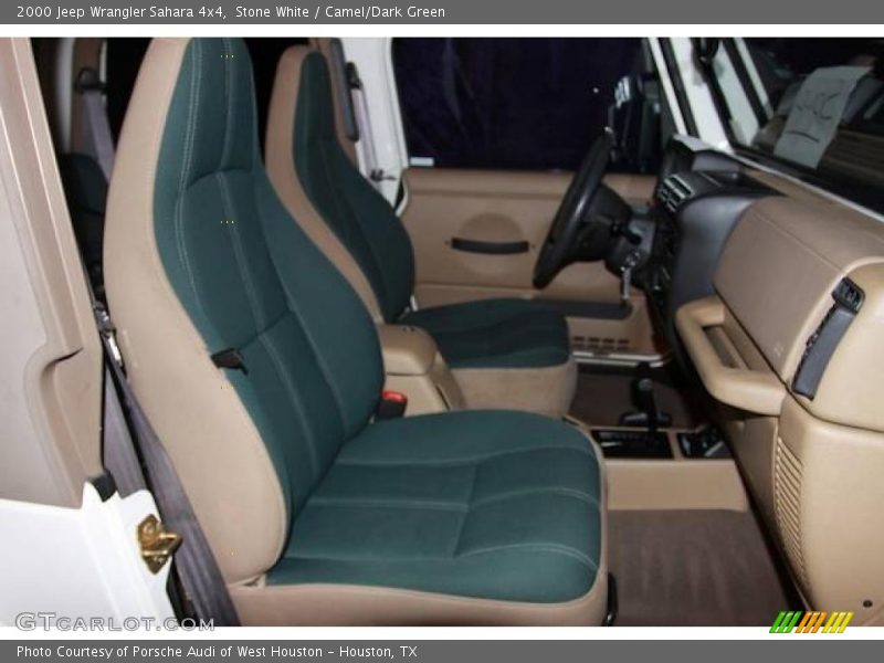 Stone White / Camel/Dark Green 2000 Jeep Wrangler Sahara 4x4