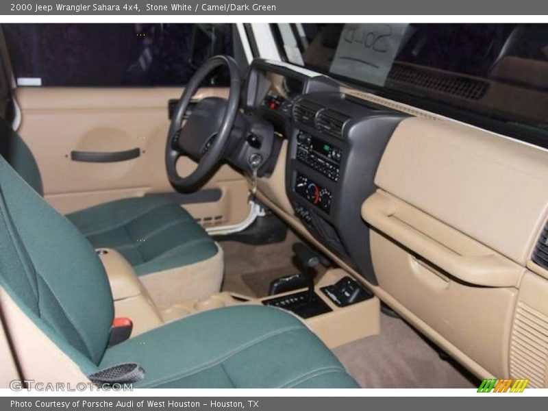 Stone White / Camel/Dark Green 2000 Jeep Wrangler Sahara 4x4
