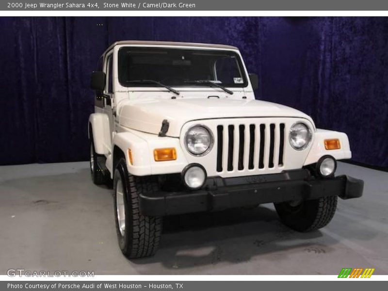 Stone White / Camel/Dark Green 2000 Jeep Wrangler Sahara 4x4