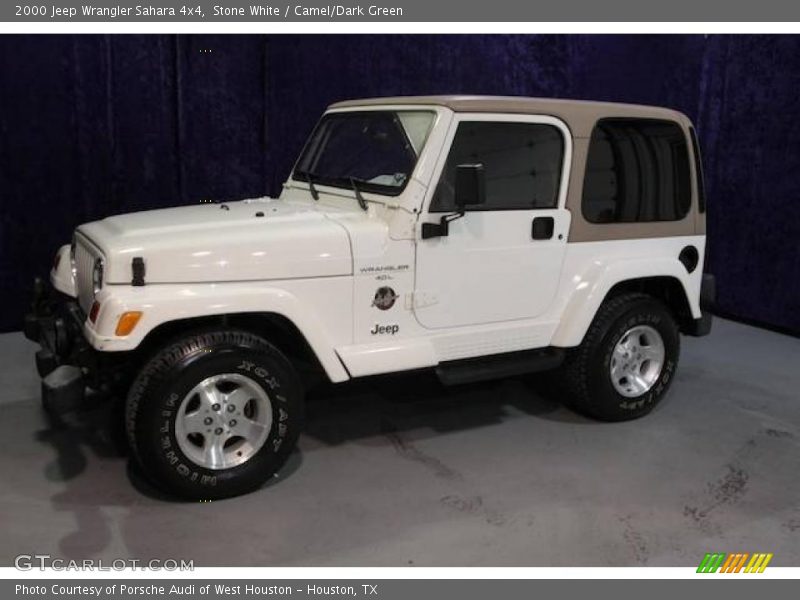 Stone White / Camel/Dark Green 2000 Jeep Wrangler Sahara 4x4