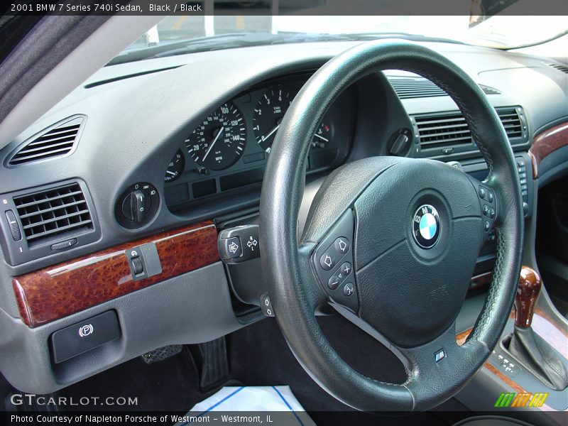 Black / Black 2001 BMW 7 Series 740i Sedan