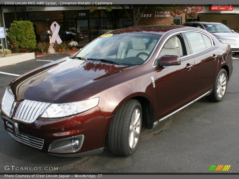 Cinnamon Metallic / Cashmere 2009 Lincoln MKS AWD Sedan