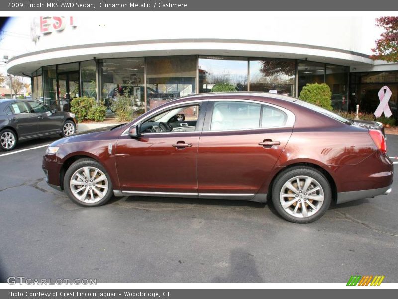 Cinnamon Metallic / Cashmere 2009 Lincoln MKS AWD Sedan