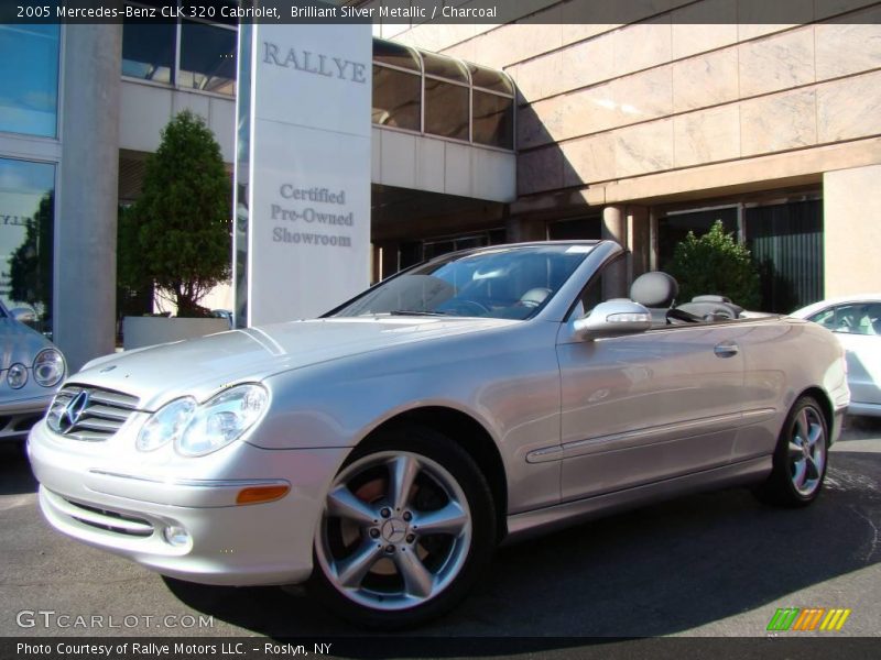Brilliant Silver Metallic / Charcoal 2005 Mercedes-Benz CLK 320 Cabriolet