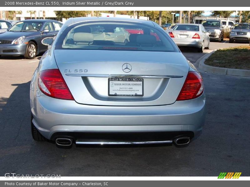 Iridium Silver Metallic / Grey/Dark Grey 2008 Mercedes-Benz CL 550