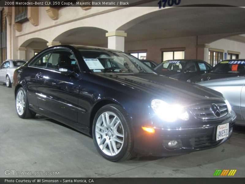 Majestic Black Metallic / Black 2008 Mercedes-Benz CLK 350 Coupe