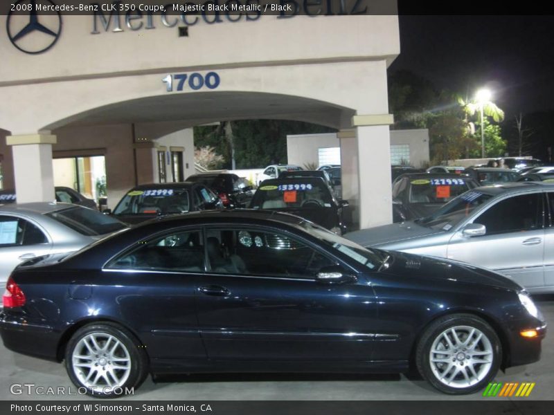 Majestic Black Metallic / Black 2008 Mercedes-Benz CLK 350 Coupe
