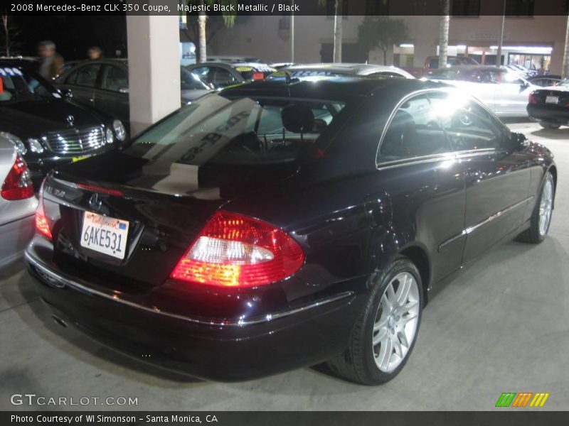 Majestic Black Metallic / Black 2008 Mercedes-Benz CLK 350 Coupe