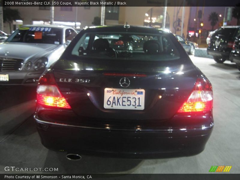 Majestic Black Metallic / Black 2008 Mercedes-Benz CLK 350 Coupe