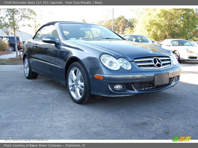 Steel Grey Metallic / Black 2008 Mercedes-Benz CLK 350 Cabriolet