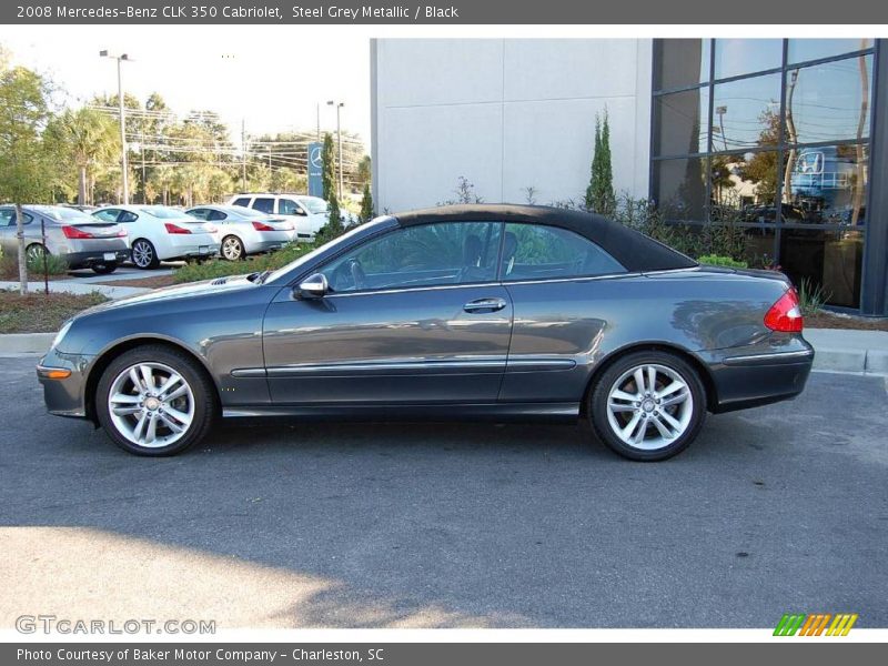 Steel Grey Metallic / Black 2008 Mercedes-Benz CLK 350 Cabriolet