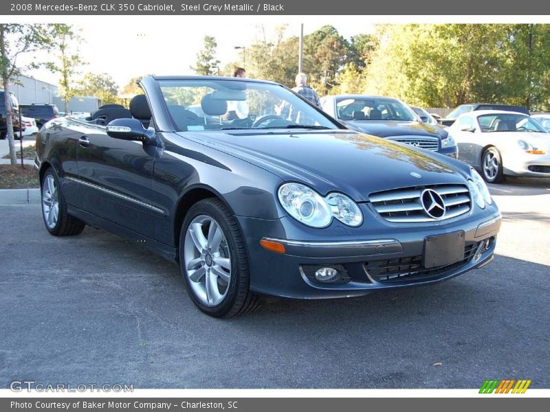 Steel Grey Metallic / Black 2008 Mercedes-Benz CLK 350 Cabriolet
