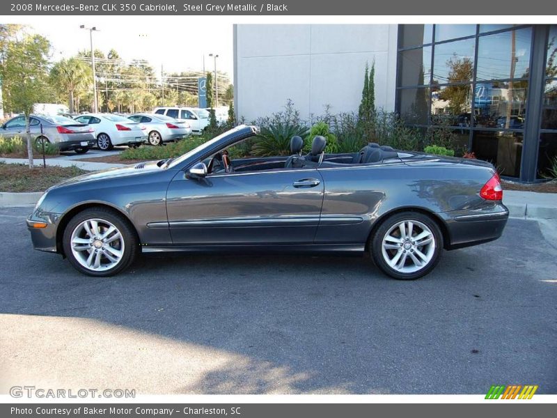 Steel Grey Metallic / Black 2008 Mercedes-Benz CLK 350 Cabriolet
