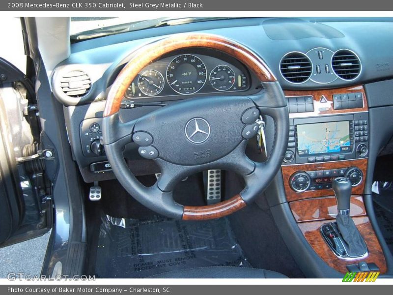 Steel Grey Metallic / Black 2008 Mercedes-Benz CLK 350 Cabriolet