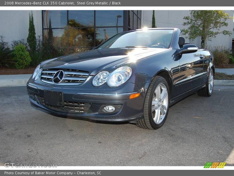 Steel Grey Metallic / Black 2008 Mercedes-Benz CLK 350 Cabriolet