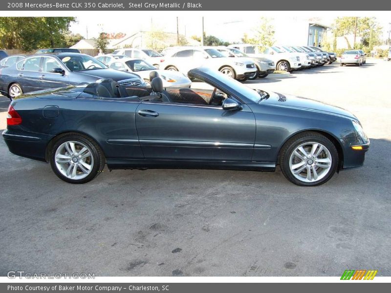 Steel Grey Metallic / Black 2008 Mercedes-Benz CLK 350 Cabriolet