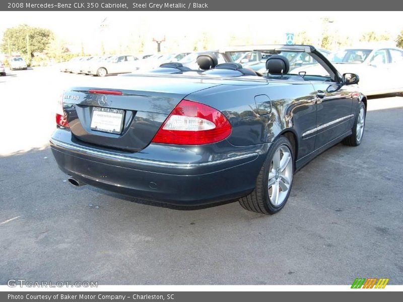 Steel Grey Metallic / Black 2008 Mercedes-Benz CLK 350 Cabriolet