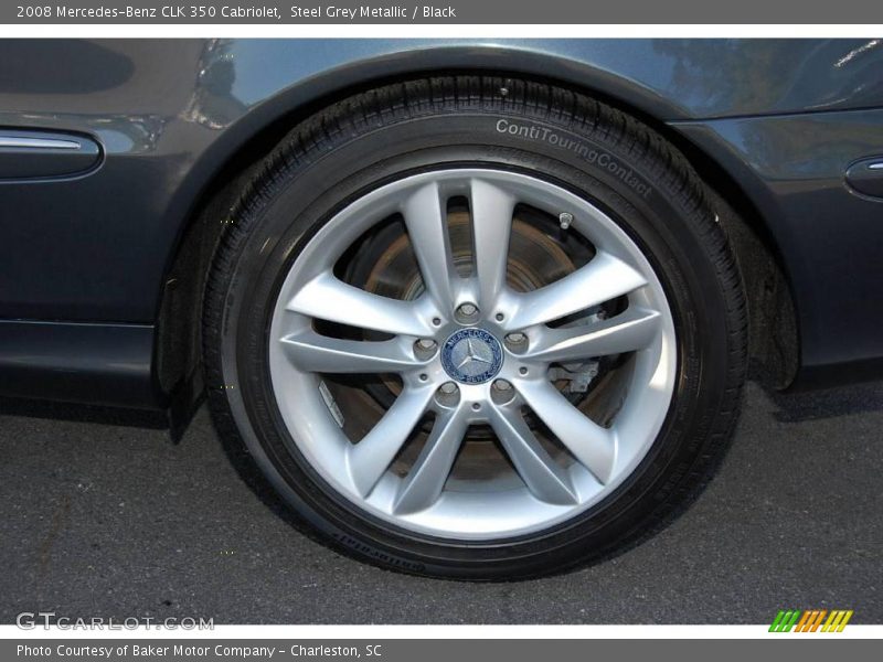 Steel Grey Metallic / Black 2008 Mercedes-Benz CLK 350 Cabriolet