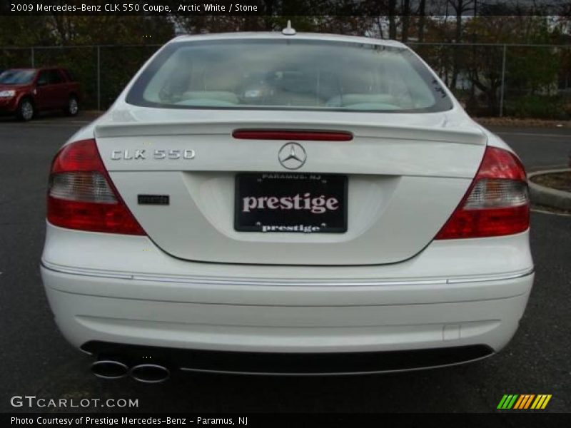 Arctic White / Stone 2009 Mercedes-Benz CLK 550 Coupe