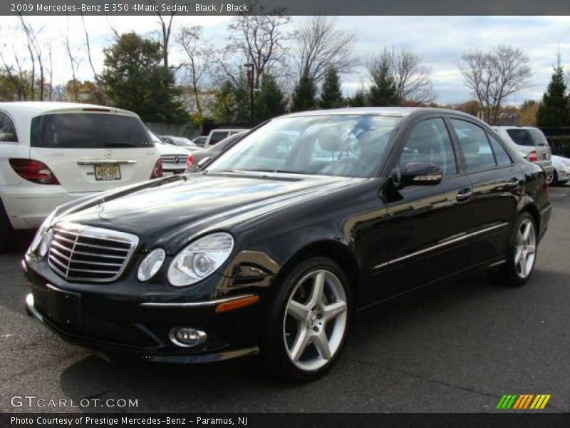 Black / Black 2009 Mercedes-Benz E 350 4Matic Sedan