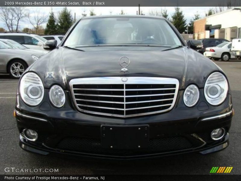 Black / Black 2009 Mercedes-Benz E 350 4Matic Sedan