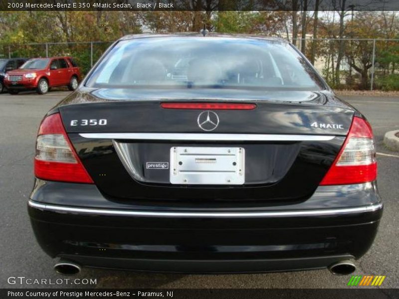 Black / Black 2009 Mercedes-Benz E 350 4Matic Sedan
