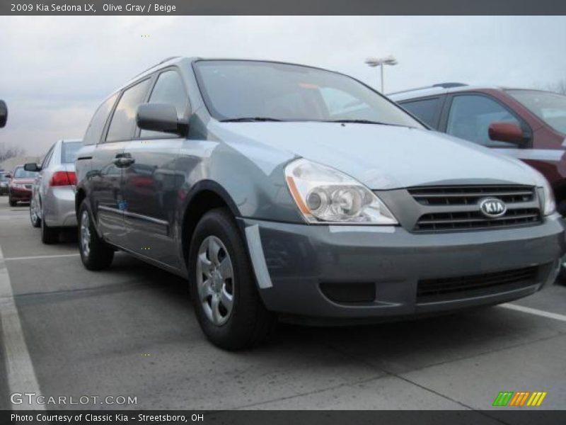 Olive Gray / Beige 2009 Kia Sedona LX